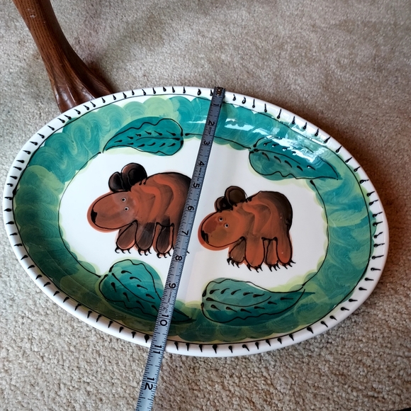 Table Arts 15x10 inch bear oval platter - Picture 4 of 12